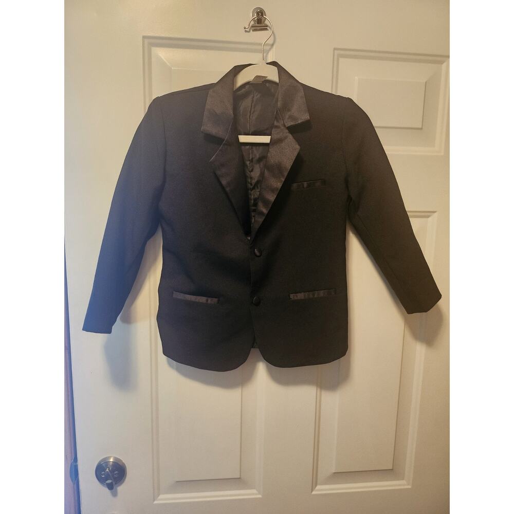Children's Suit Jacket Dressy Black Blazer Tuxedo Coat Size 7 Unbranded